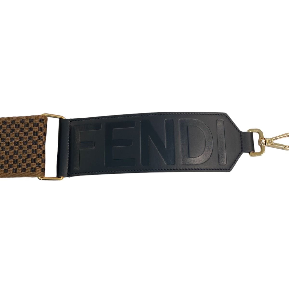 Fendi Strap You Vichy Ribbon Shoulder Strap black