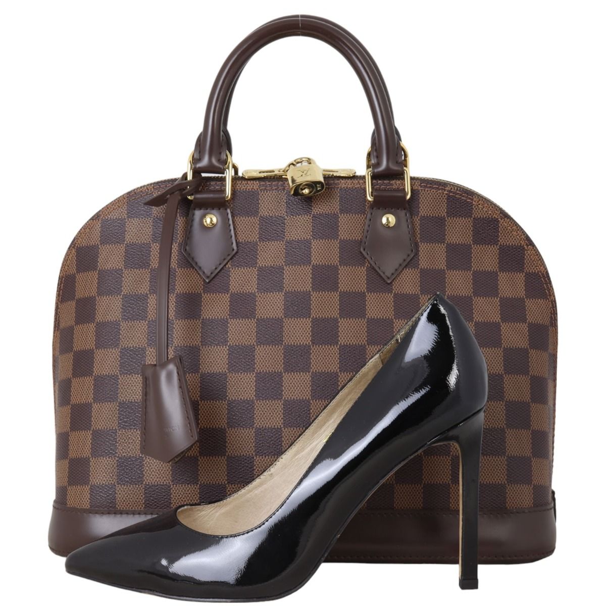 Louis Vuitton Alma PM Damier Ebene Gold Tone Alma