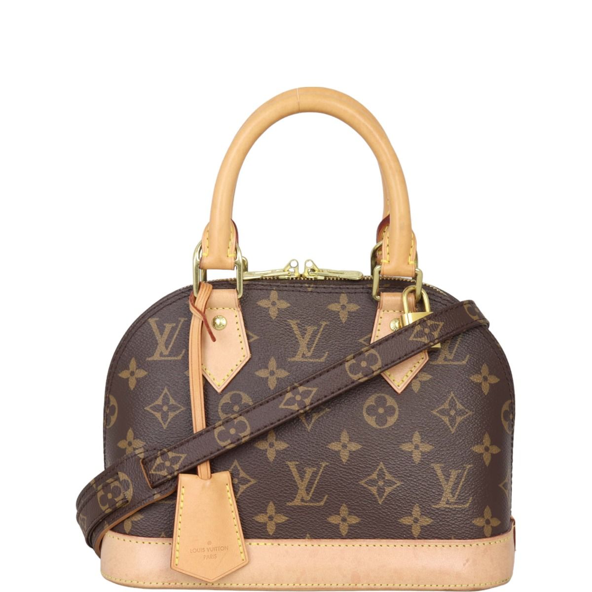 Louis Vuitton Alma BB Monogram Vachetta Leather