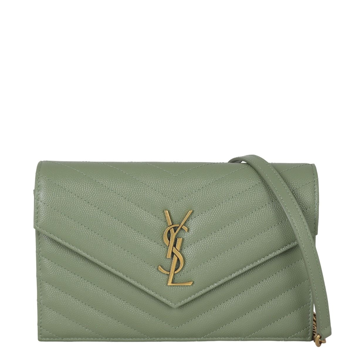 Saint laurent monogram chain wallet online
