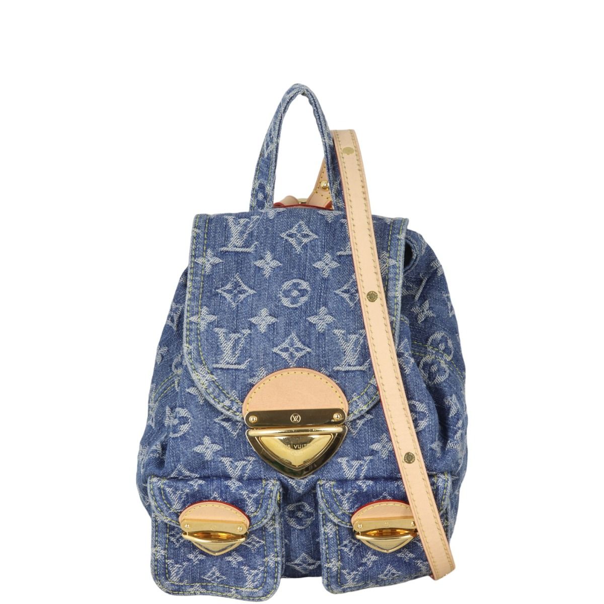 Louis vuitton denim backpack shop