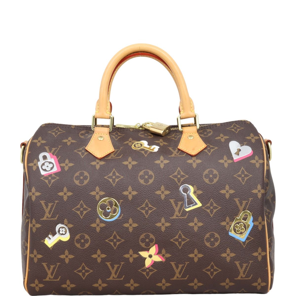 Louis Vuitton Speedy 30 Bandouliere Monogram Love Lock