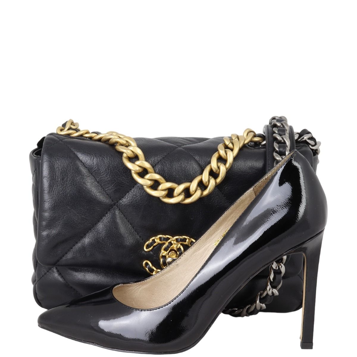 Chanel 19 Flap Bag Medium Black 30 Series