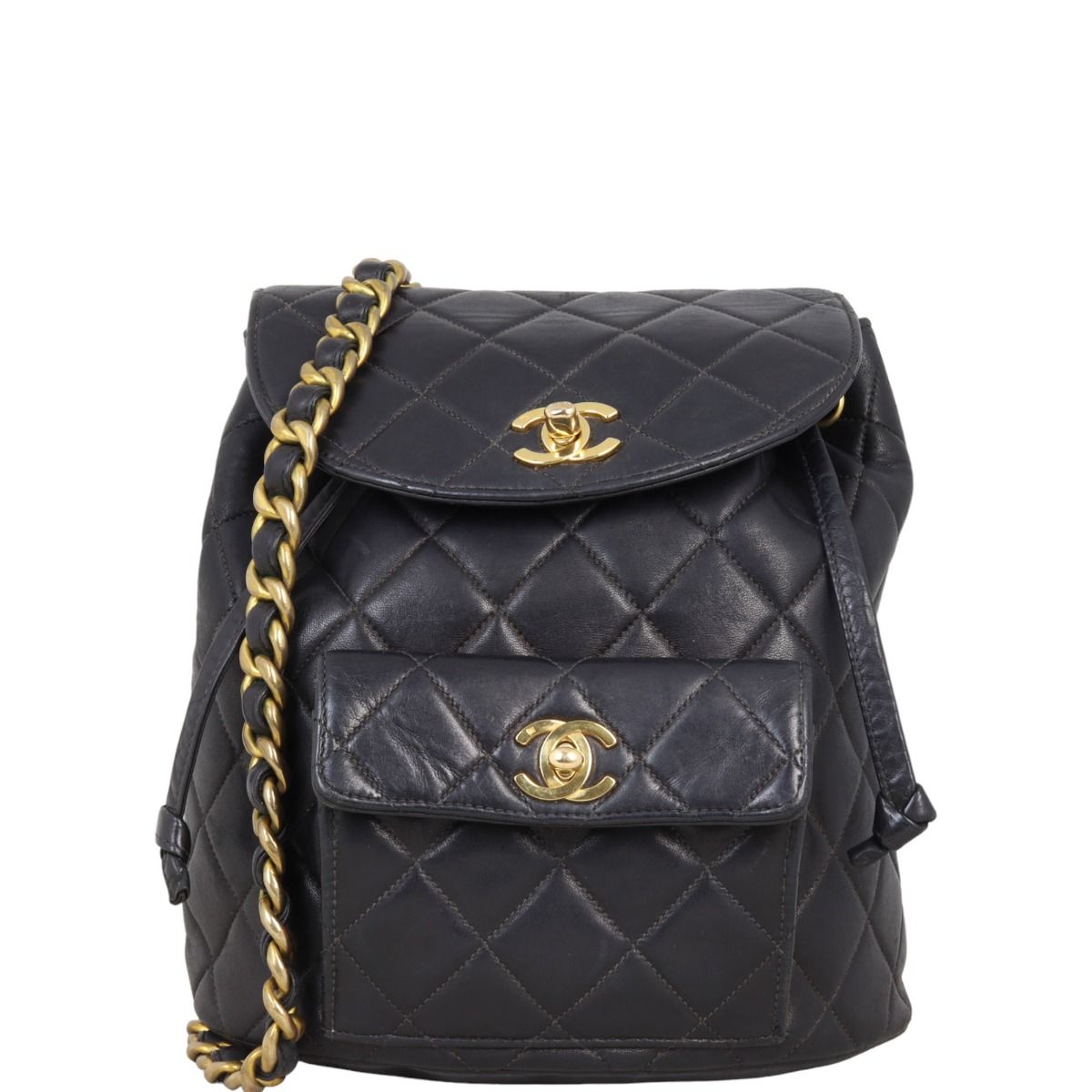 Chanel Duma Quilted Backpack Vintage Black