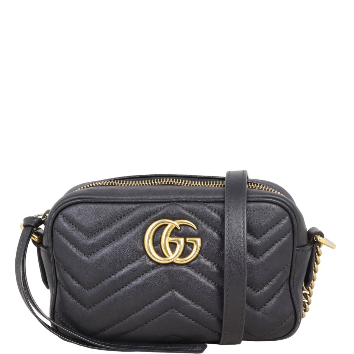 Small gg marmont 2.0 matelassé leather camera bag top