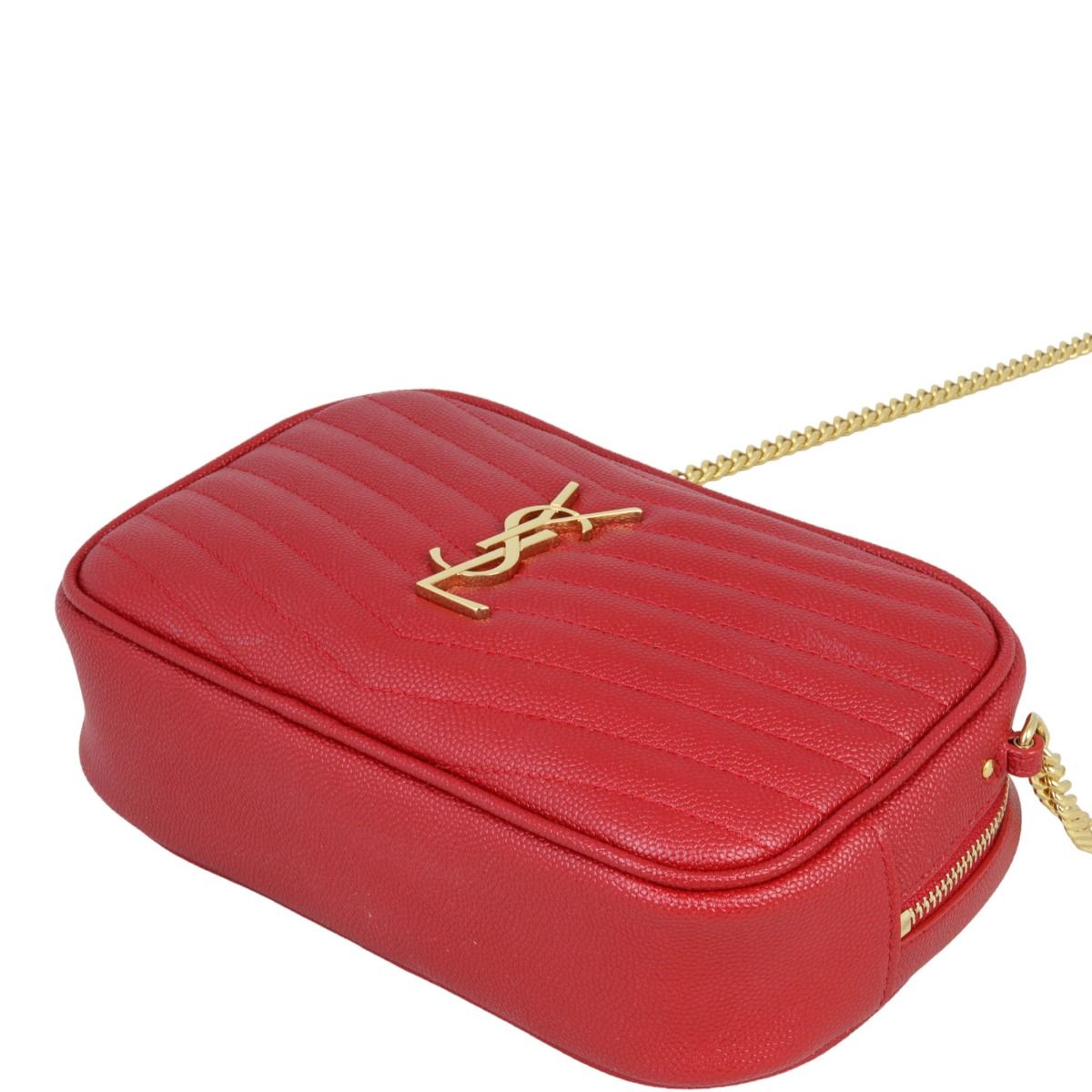 Ysl mini lou camera bag red 2025