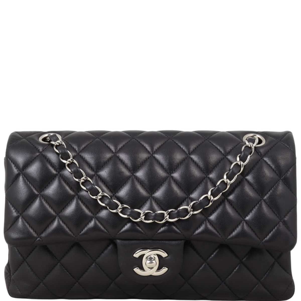 Chanel flap silver hardware on sale