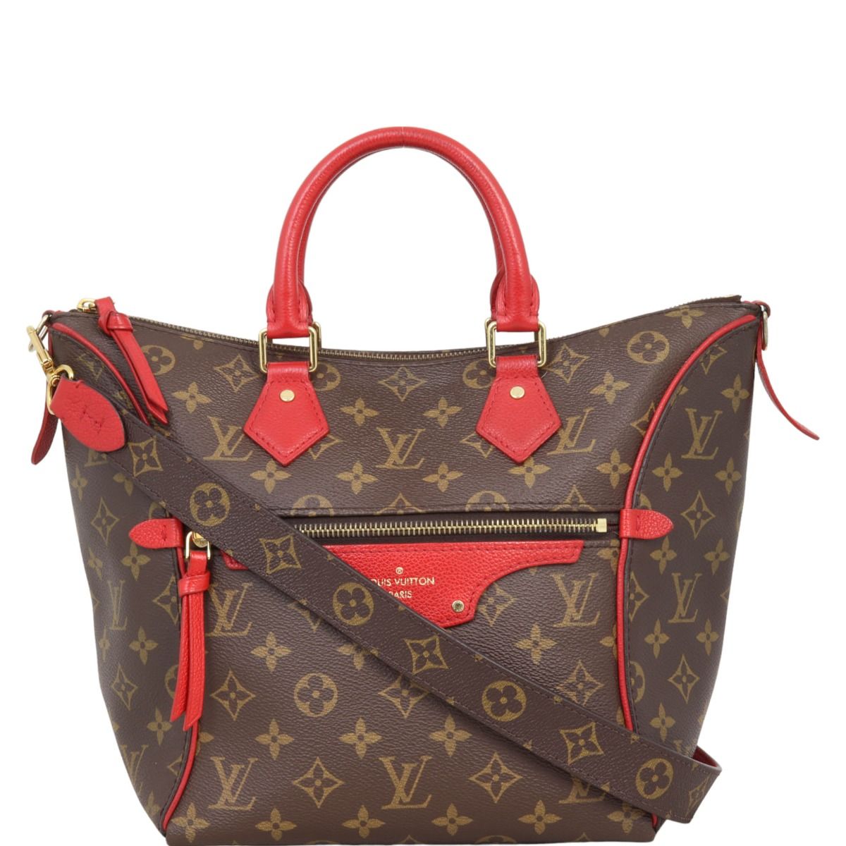 Louis vuitton red tote bag top