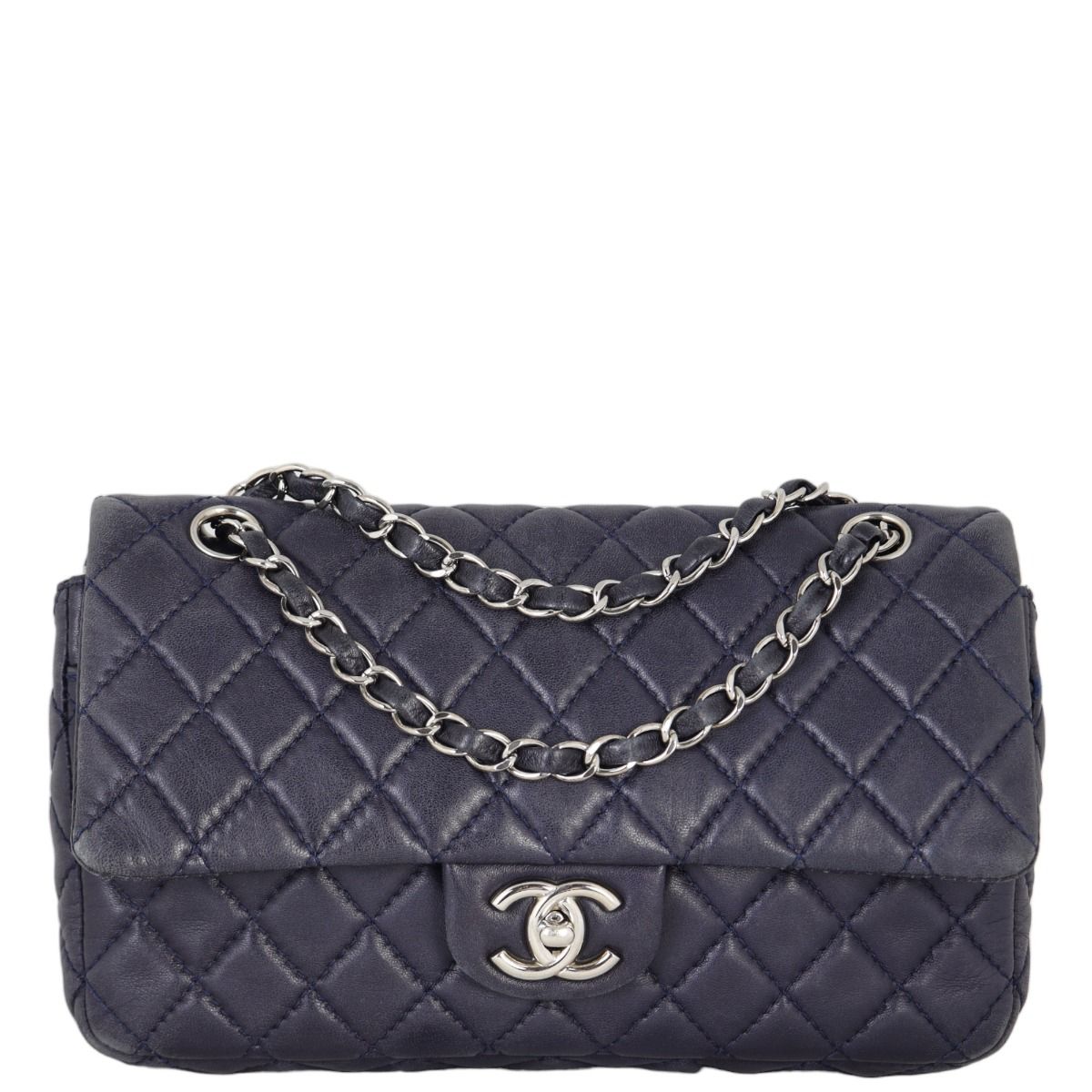 Chanel navy classic flap bag 2025