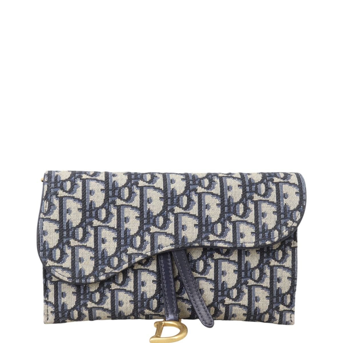 DIOR BLACK LONG SADDLE WALLET WITH CHAIN BAG – EYE LUXURY