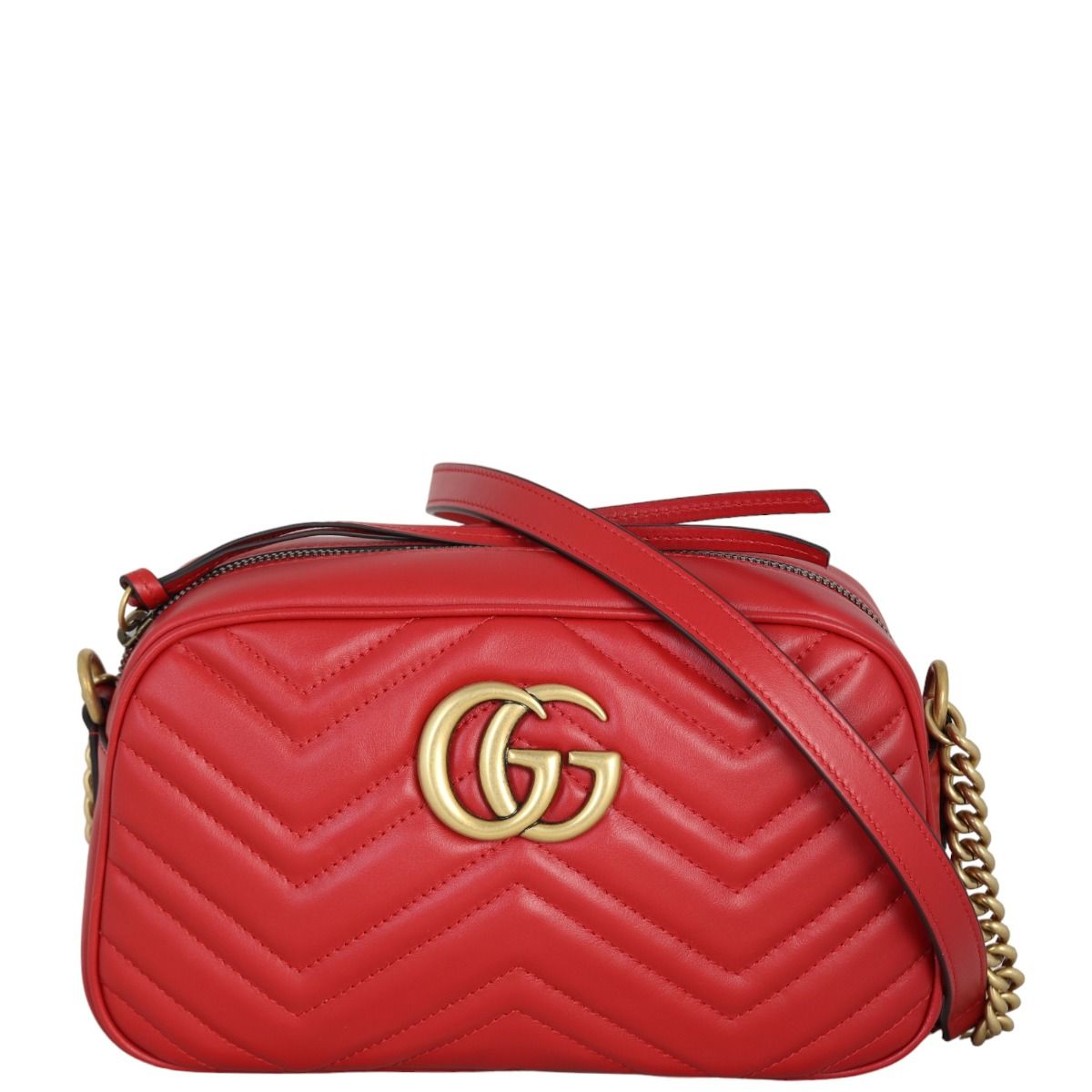 Gg marmont small shoulder bag red discount