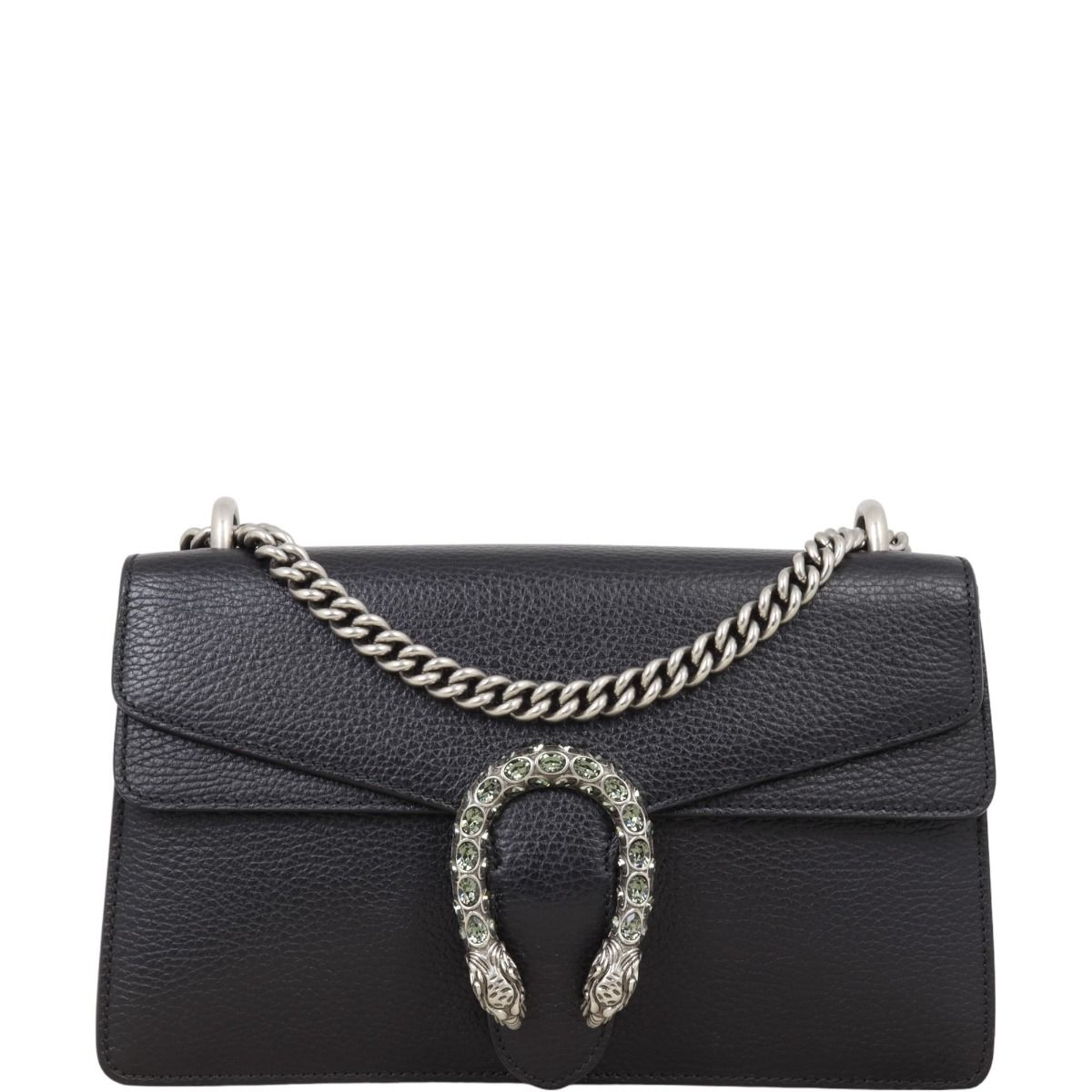 Gucci dionysus black leather medium clearance