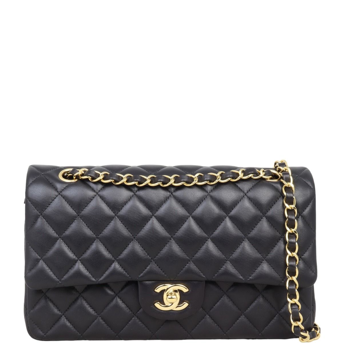 Classic medium shop double flap bag