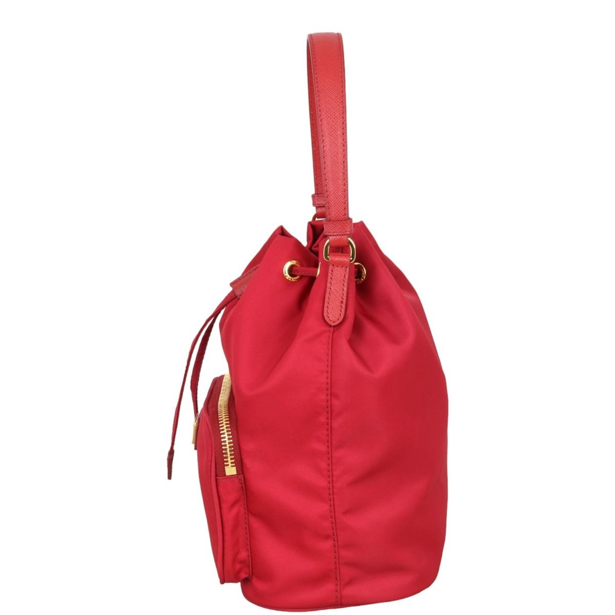 Prada bucket bag red 2025