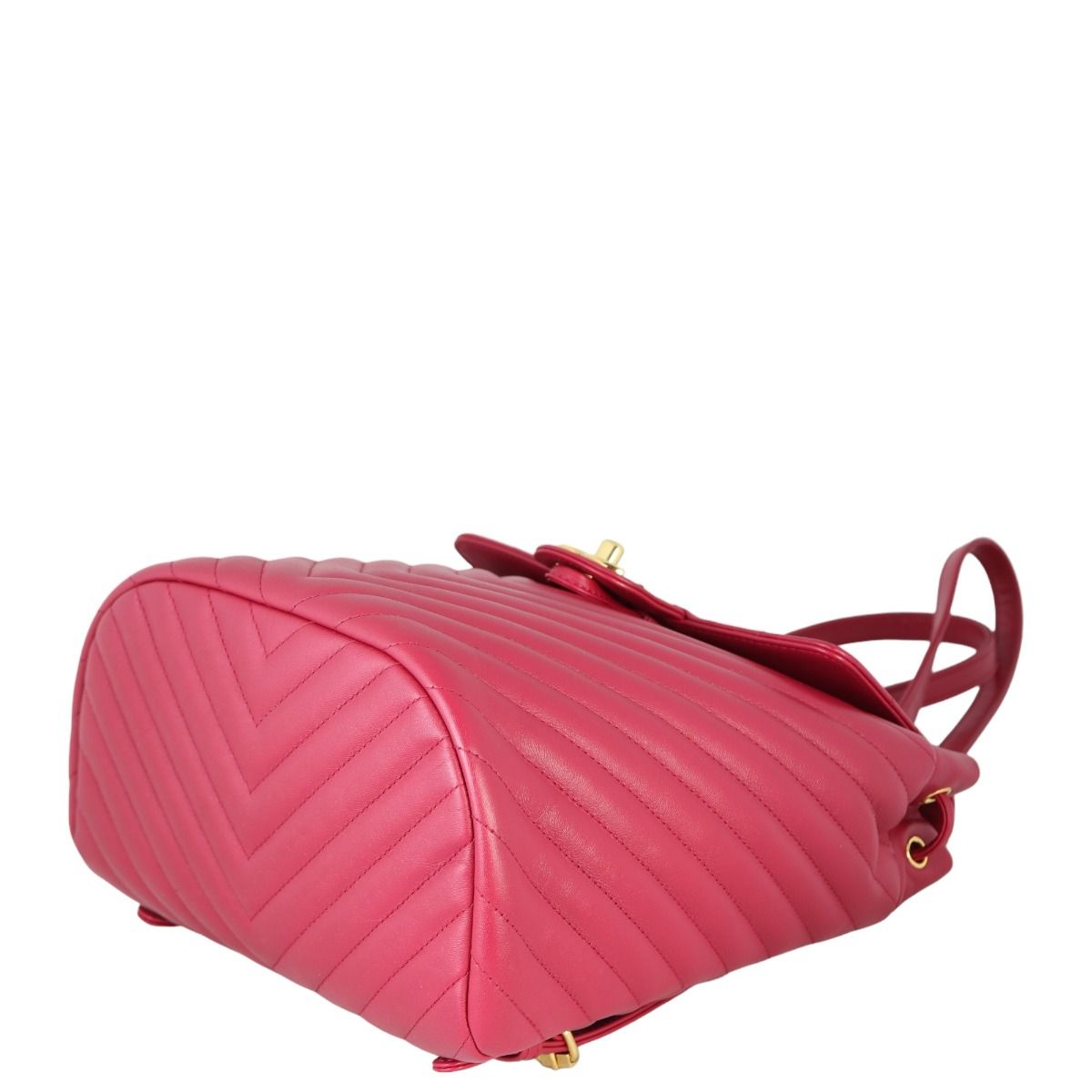Chanel Urban Spirit Backpack Small Chevron Raspberry Red