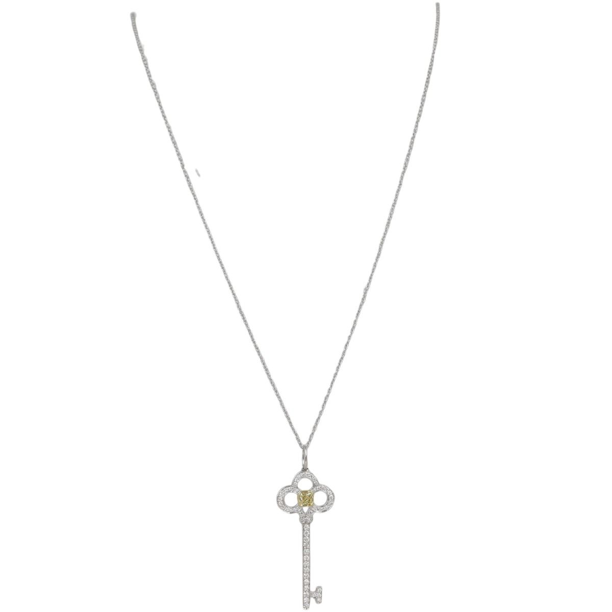 Tiffany diamond key necklace store