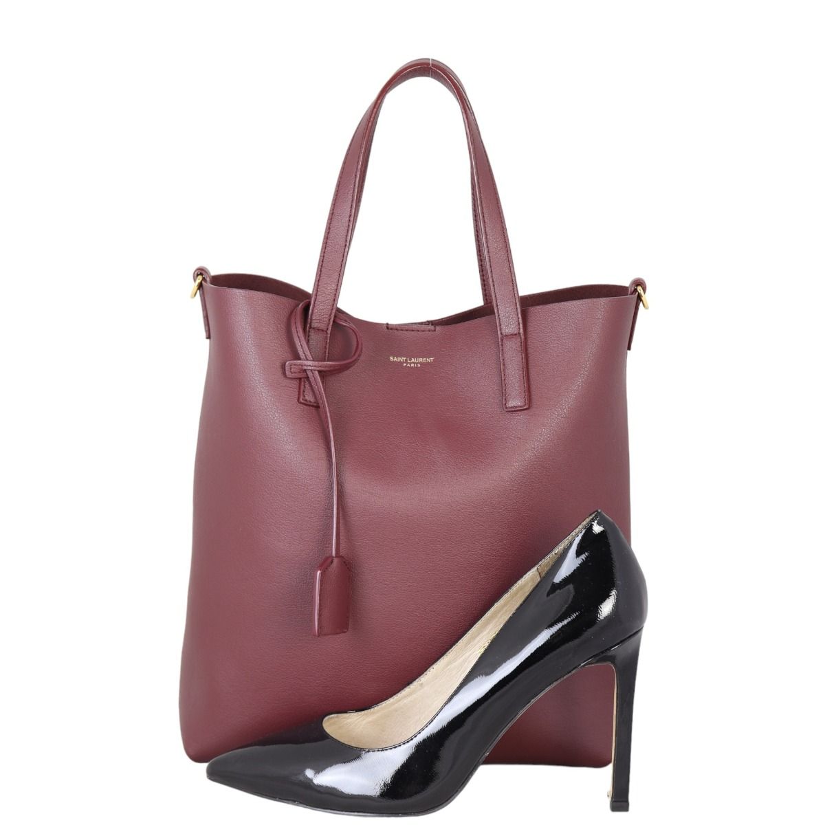 Ysl tote hot sale burgundy