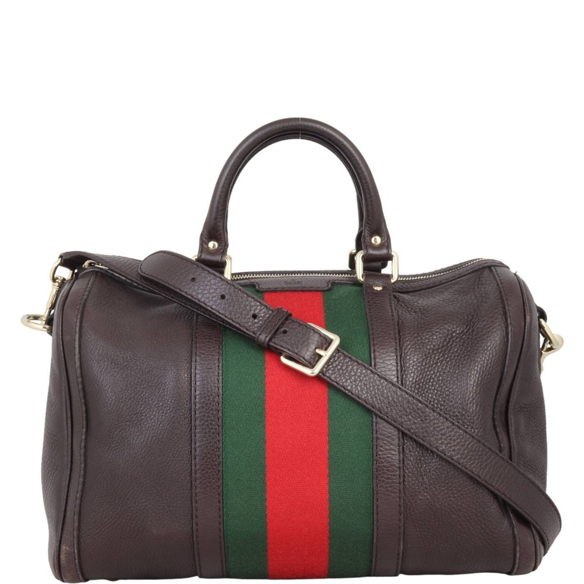 Gucci vintage web boston bag black deals