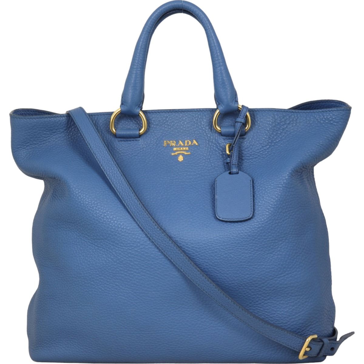 Prada vitello daino double compartment leather crossbody bag hotsell