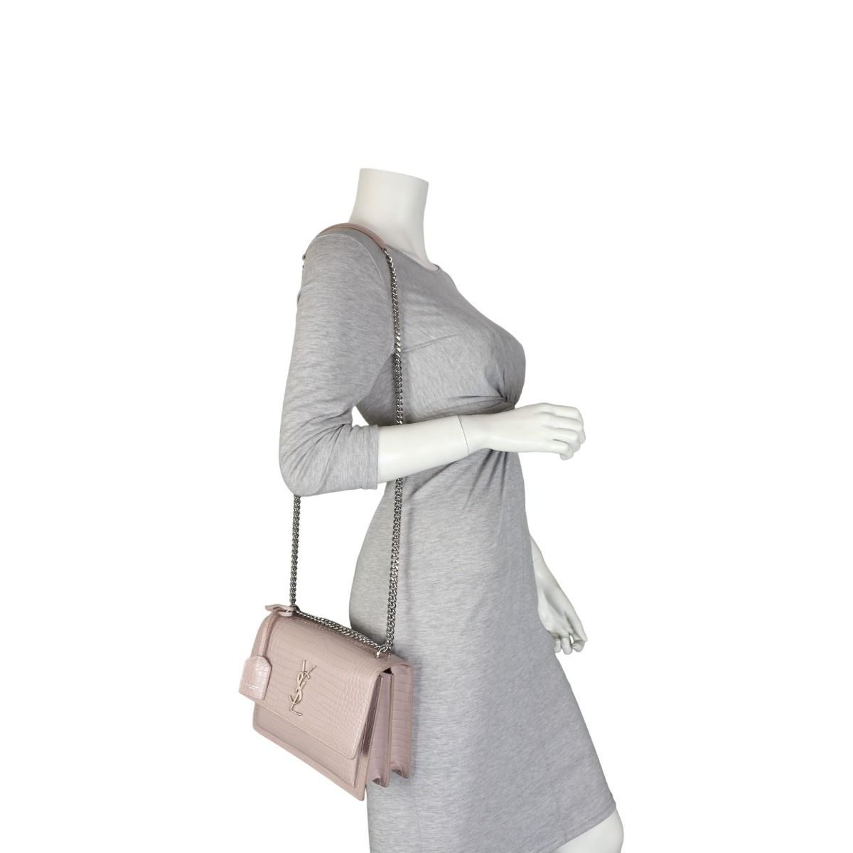Ysl sunset pink croc top