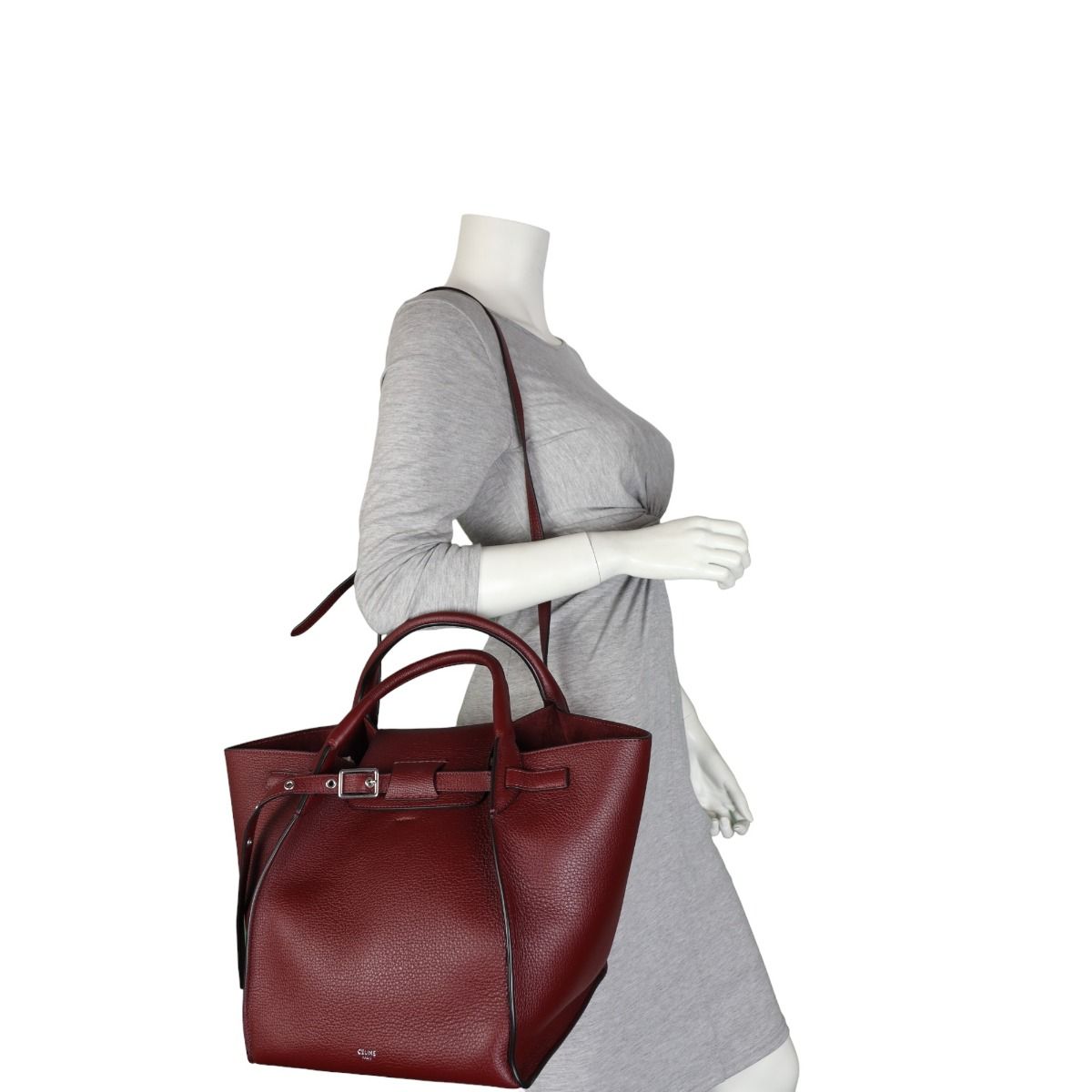 Celine small big bag burgundy top