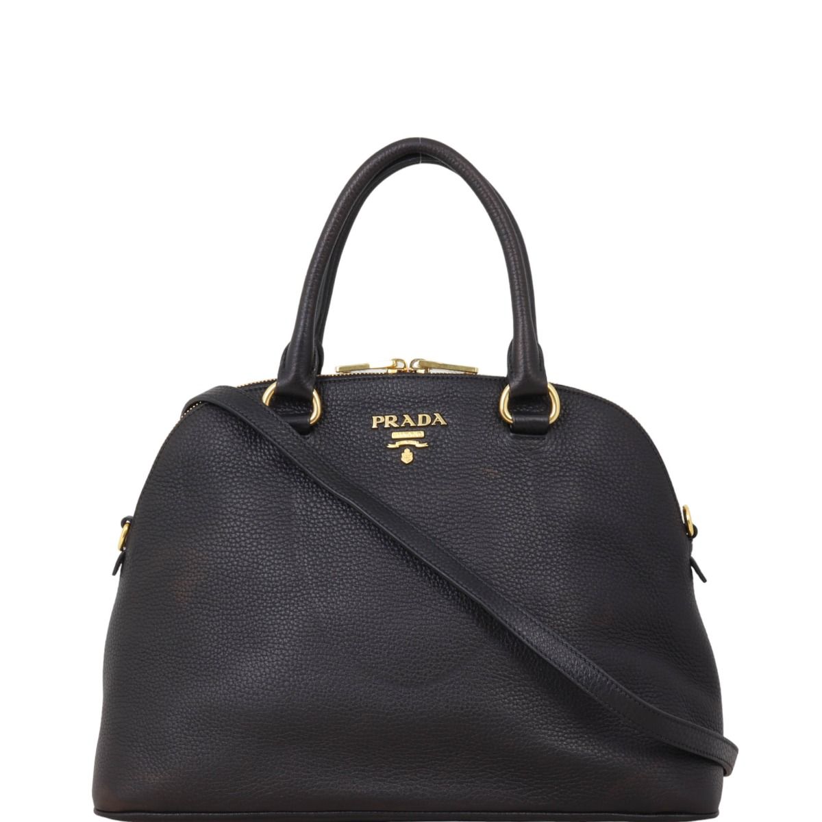 Prada Vitello Daino Double Zip Tote