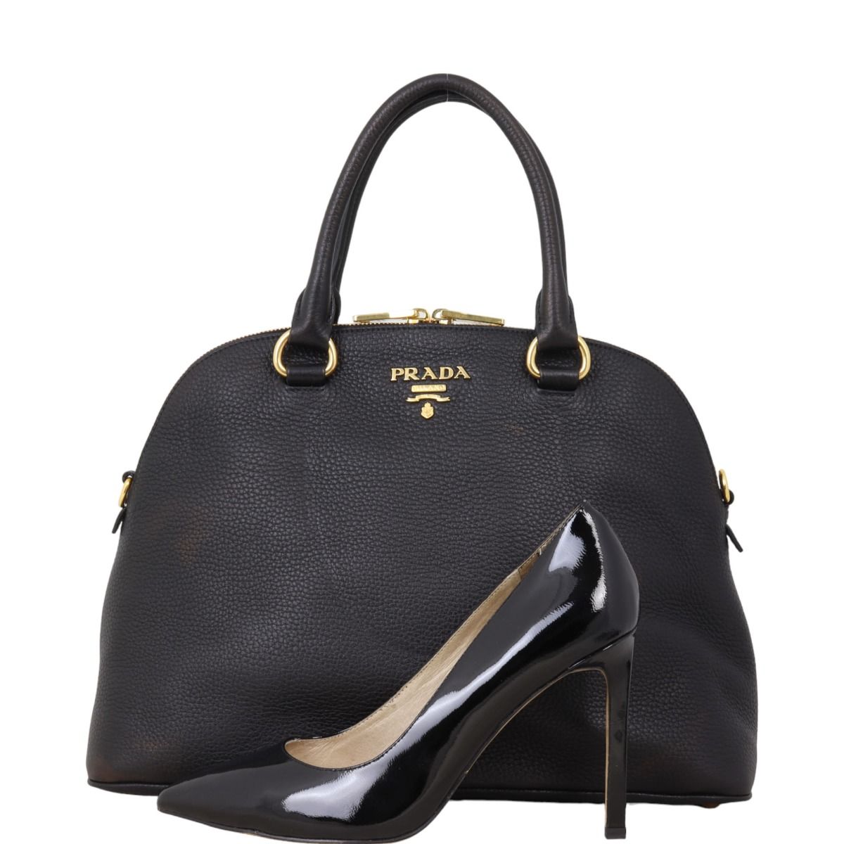 Prada Vitello Daino Double Zip Tote