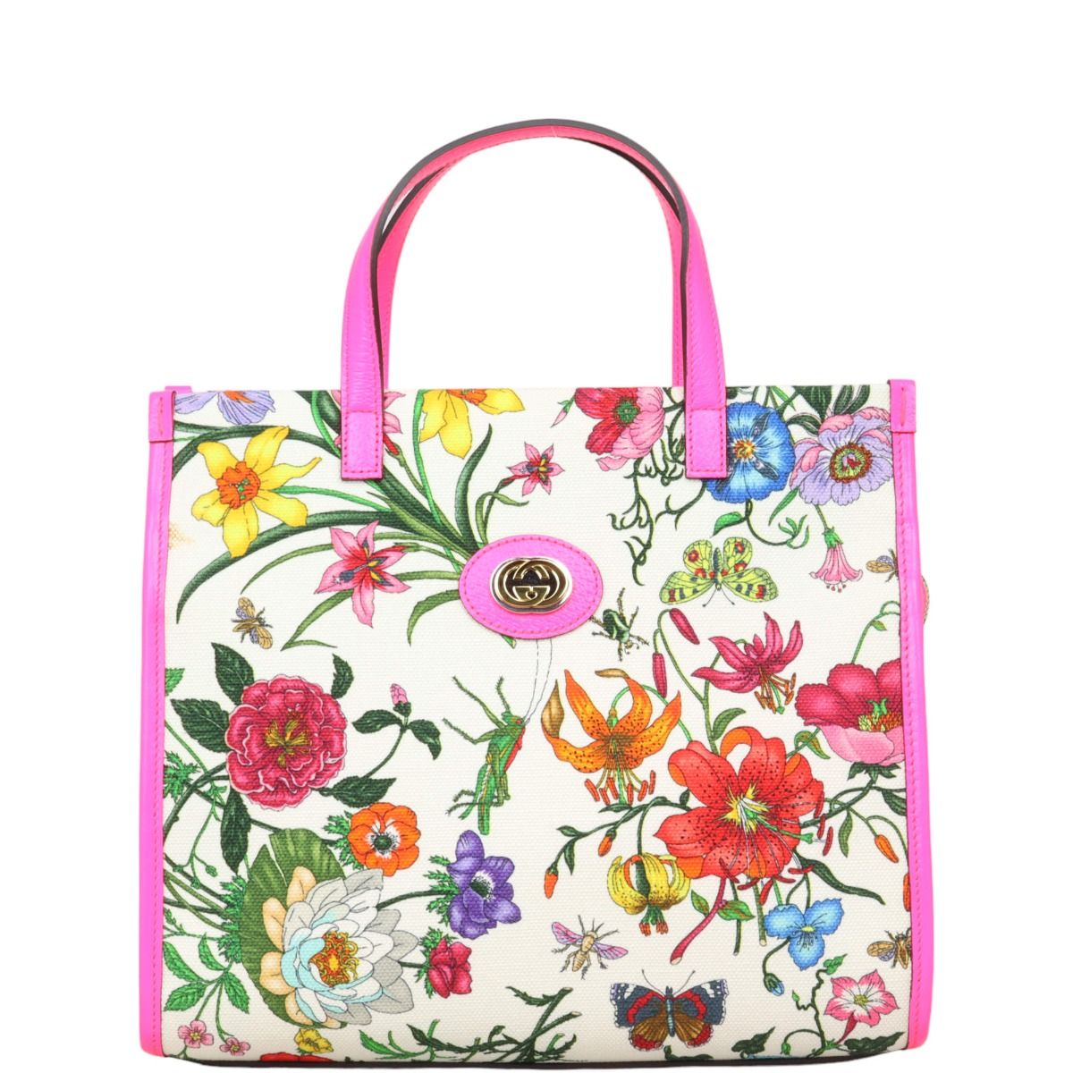 Gucci tote bag floral sale