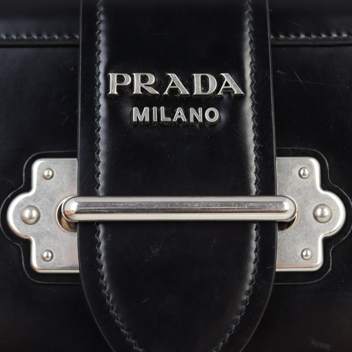 Prada cahier black silver clearance