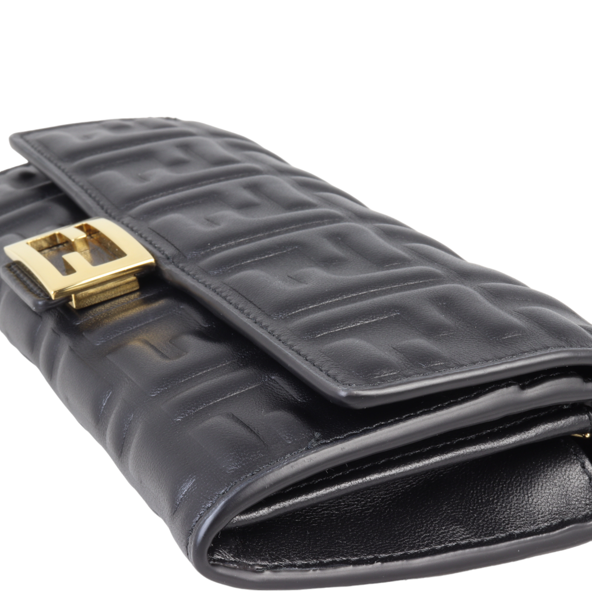 Fendi Baguette FF Embossed Wallet on Chain