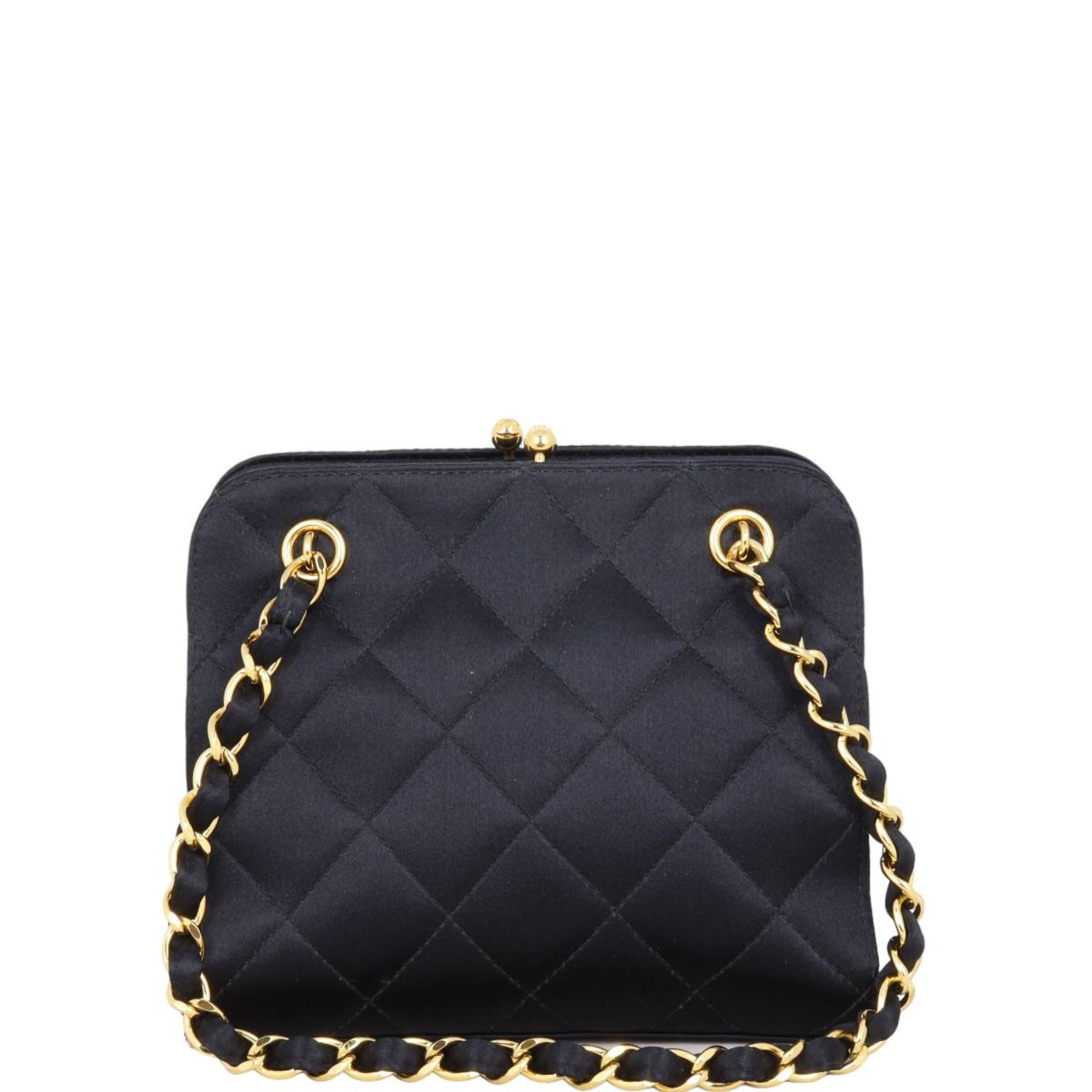 Chanel Vintage Kisslock Satin Mini
