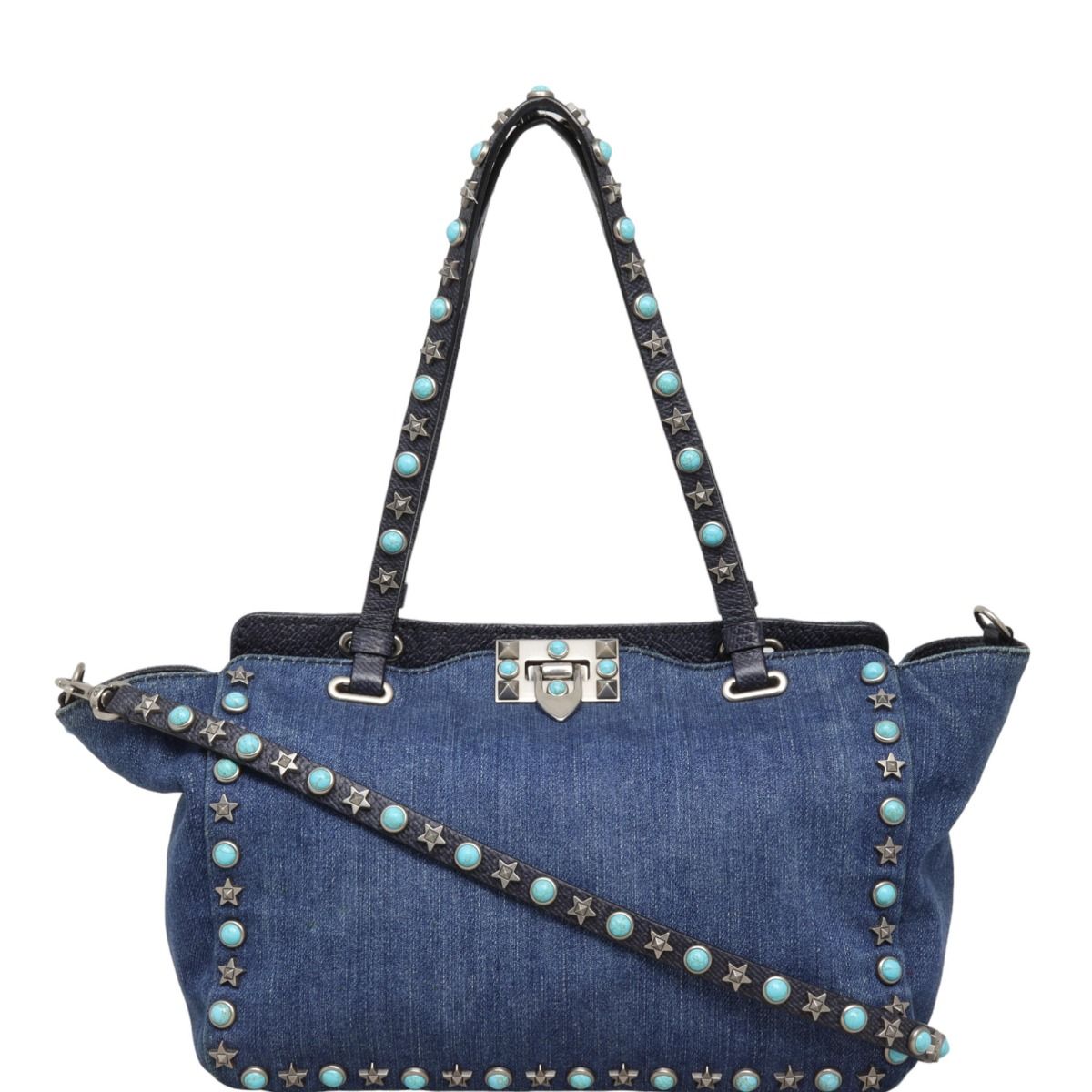 Valentino rockstud turquoise cheap bag