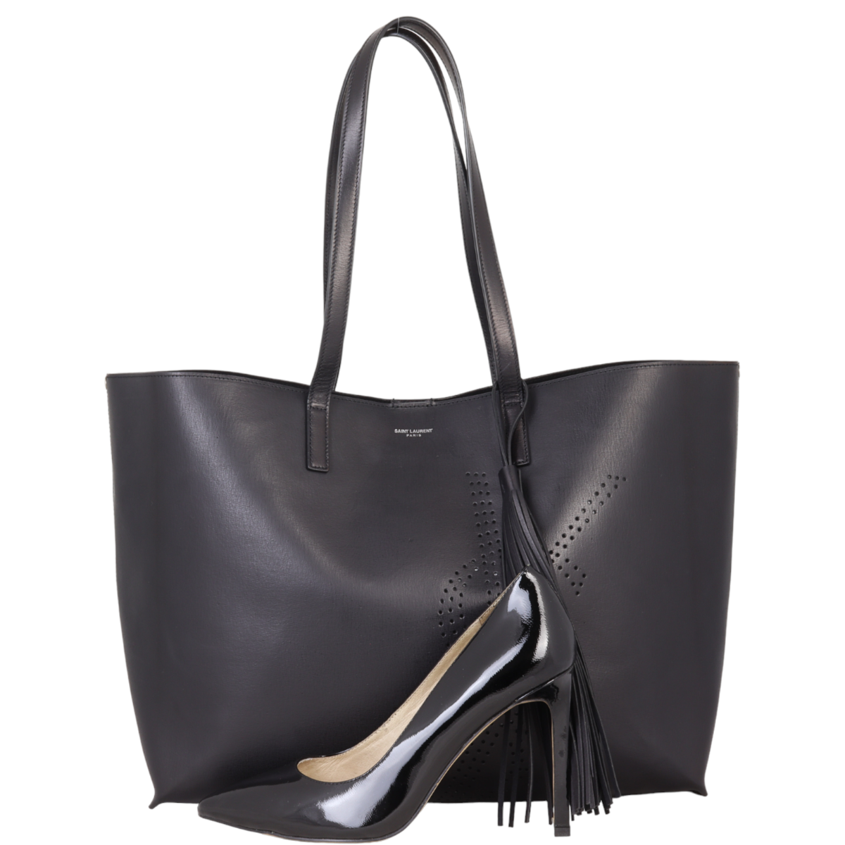 Saint laurent perforated tote 2025