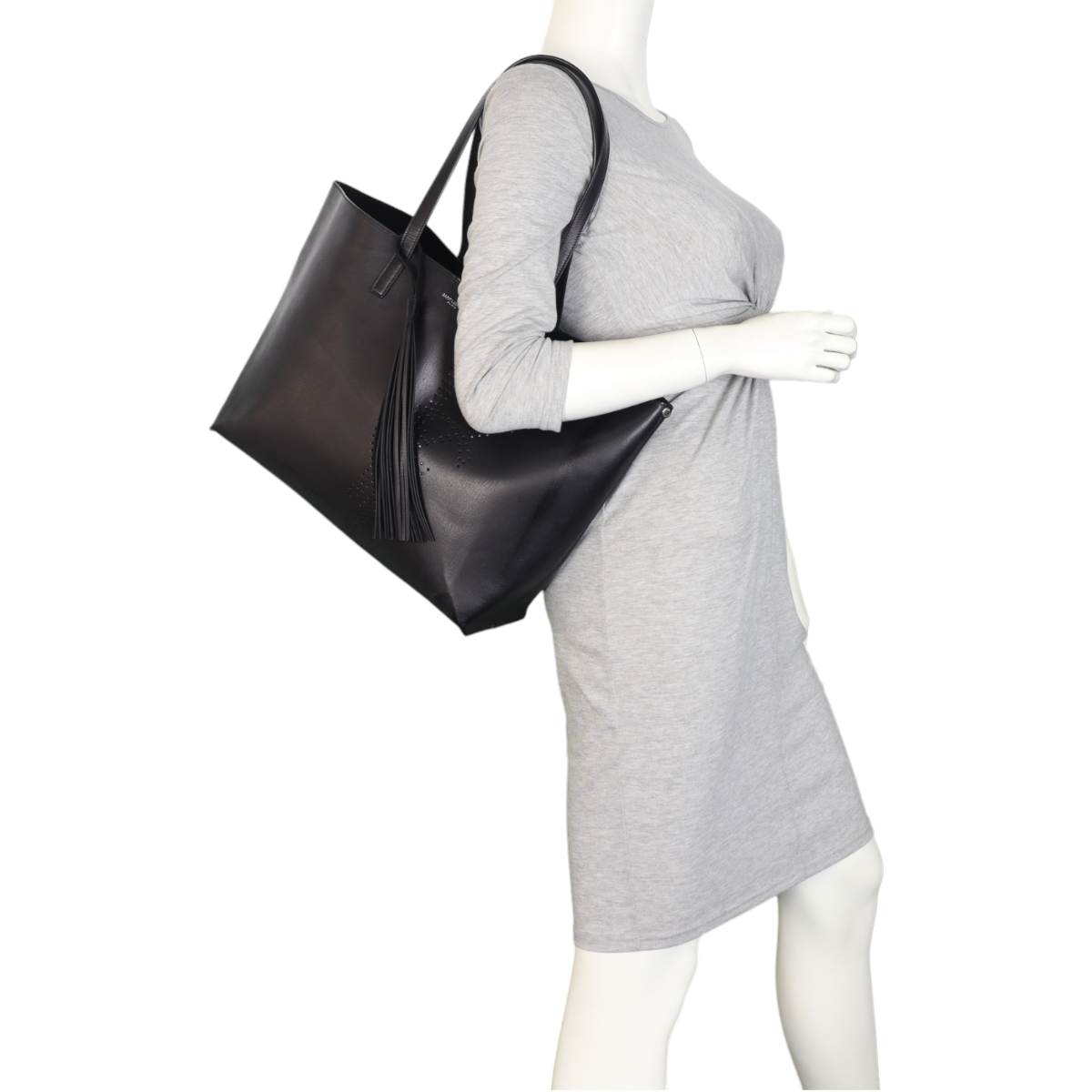 Saint laurent perforated tote hotsell