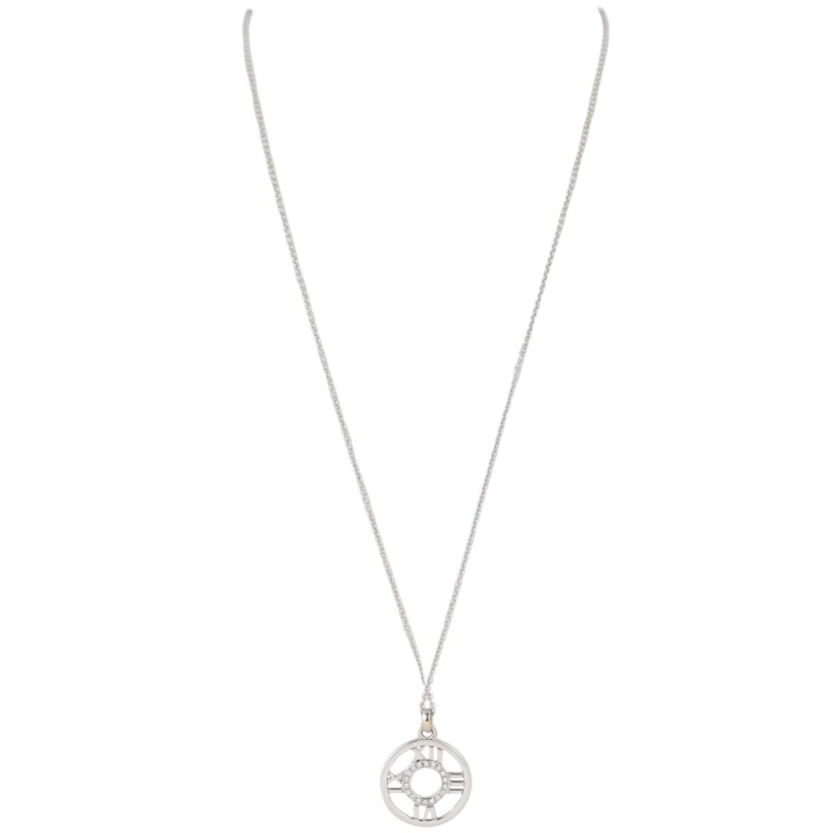 Tiffany Co. Atlas Diamond 18k White Gold Necklace