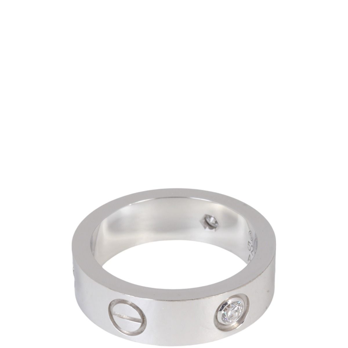 Cartier Love Ring 18K White Gold 3 Diamonds