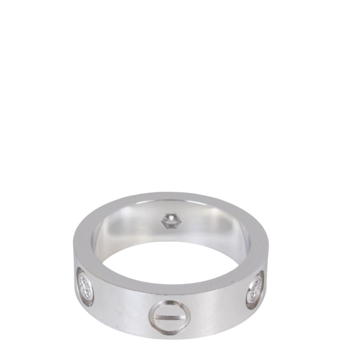 Cartier Love Ring 18K White Gold 3 Diamonds