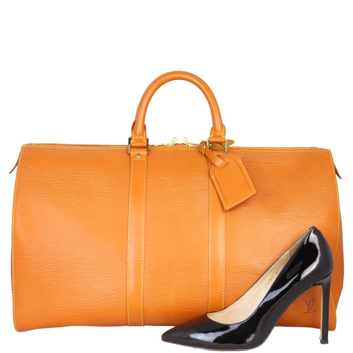 Louis vuitton keepall epi leather clearance