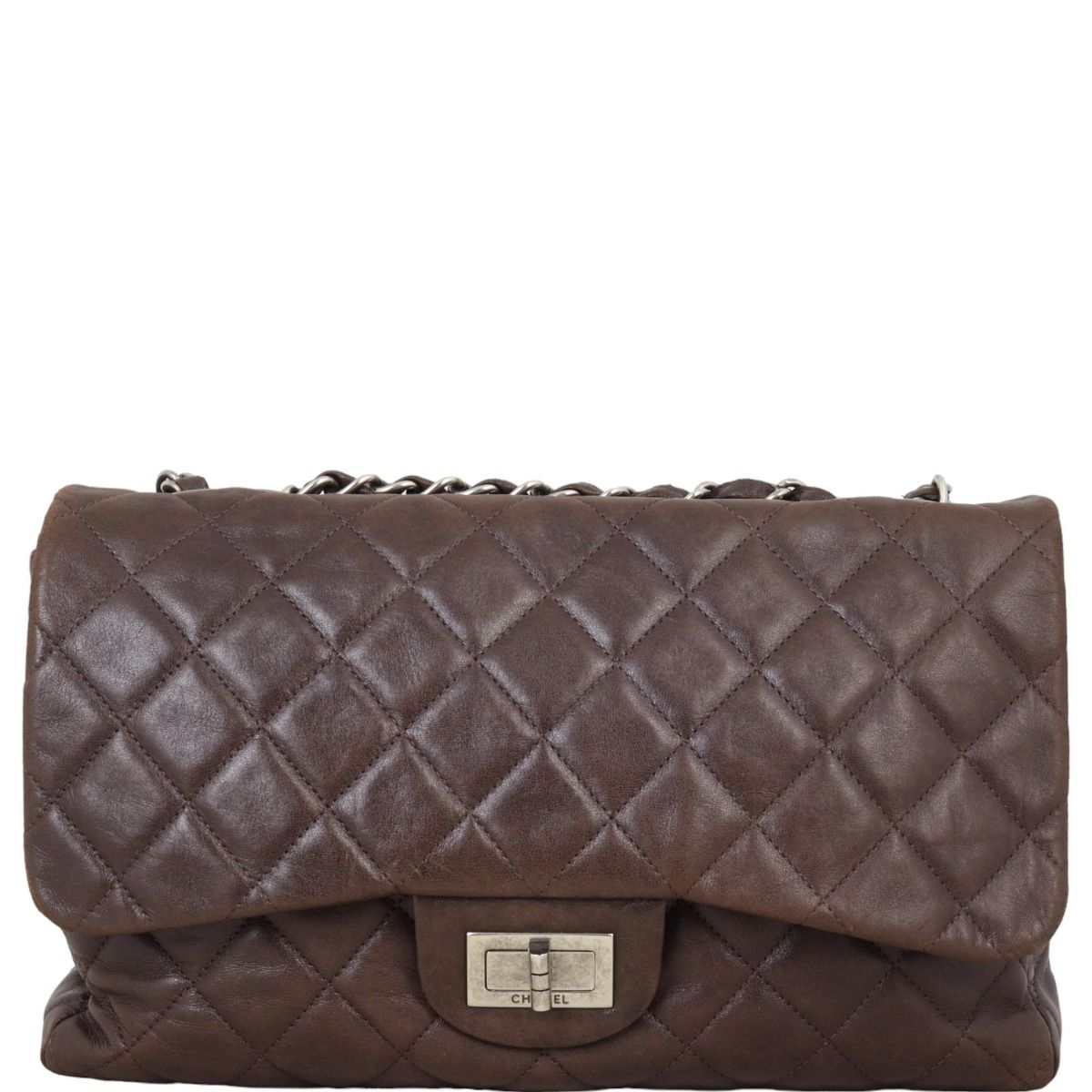 【CHANEL】シャネル2.55 ジャンボ・クラシック・フラップ★ flap Chanel Black Jumbo Classic 2.55 Flap with Bijoux Chain Bag