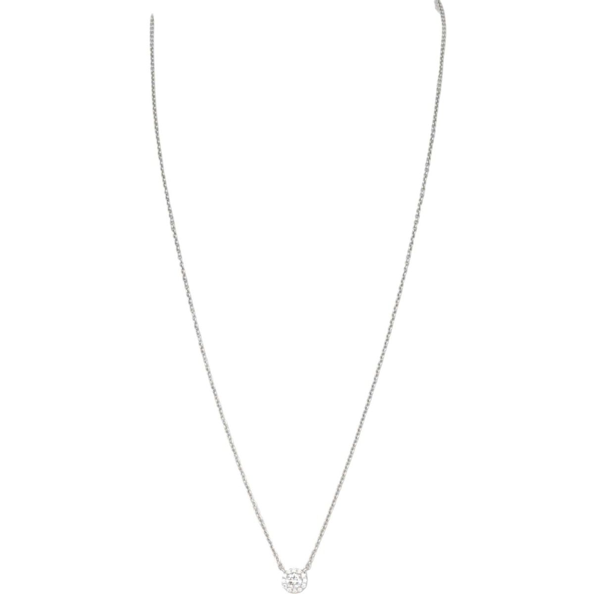 Tiffany Co Soleste Single Diamond Pendant Platinum Necklace