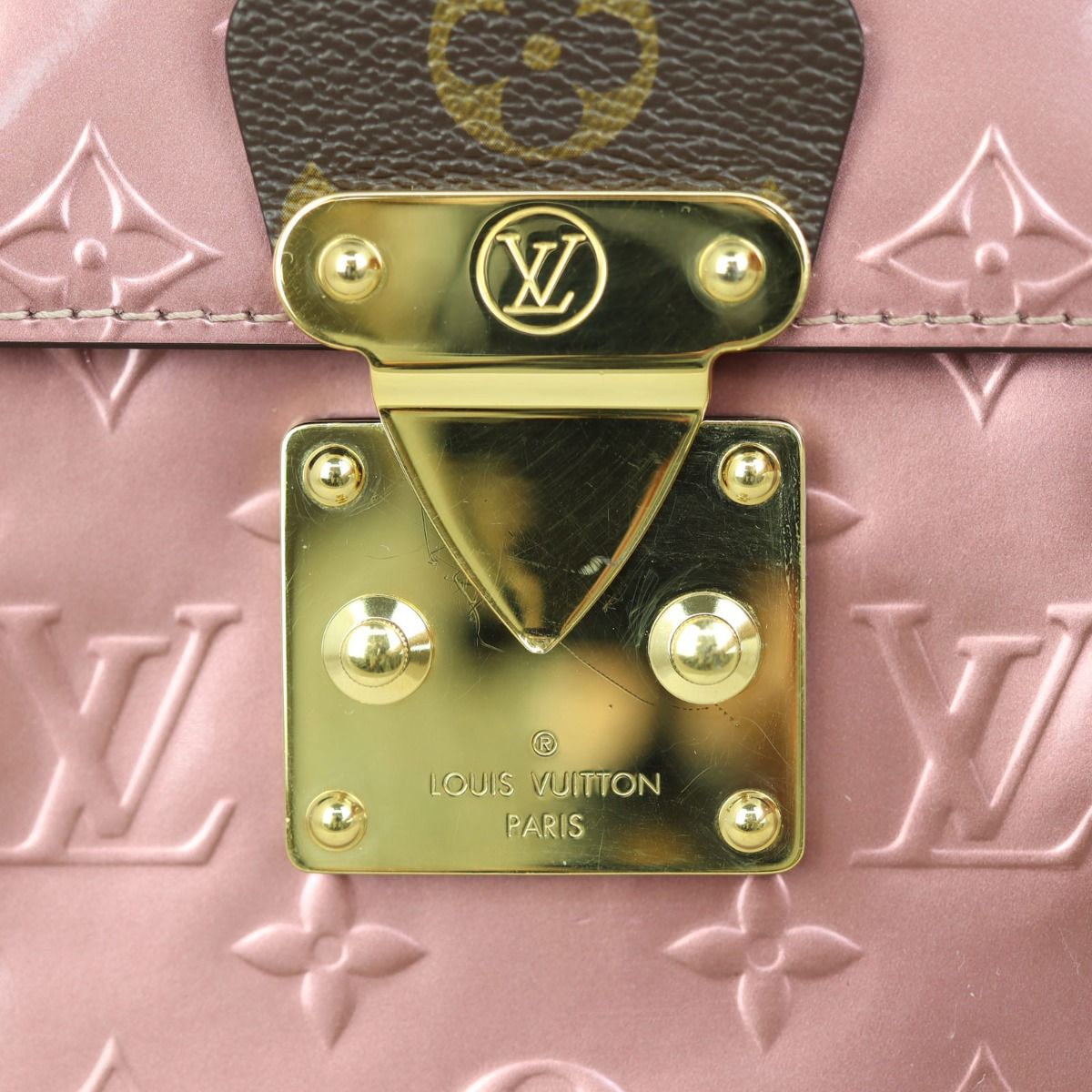 Louis Vuitton Rose Ballerine Monogram Vernis Leather Spring Street