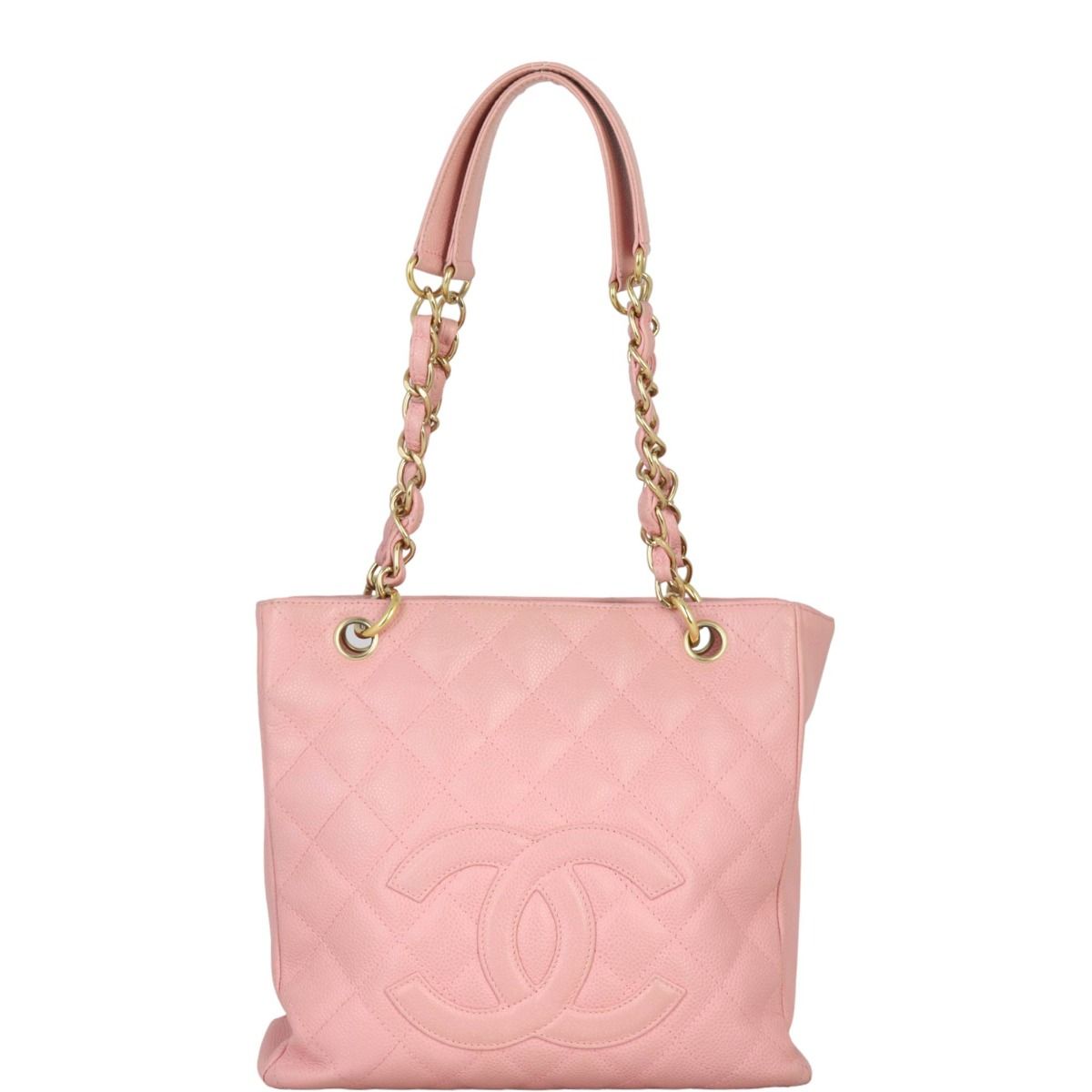 Chanel - White Quilted Caviar Petite Shopping Tote (PST)