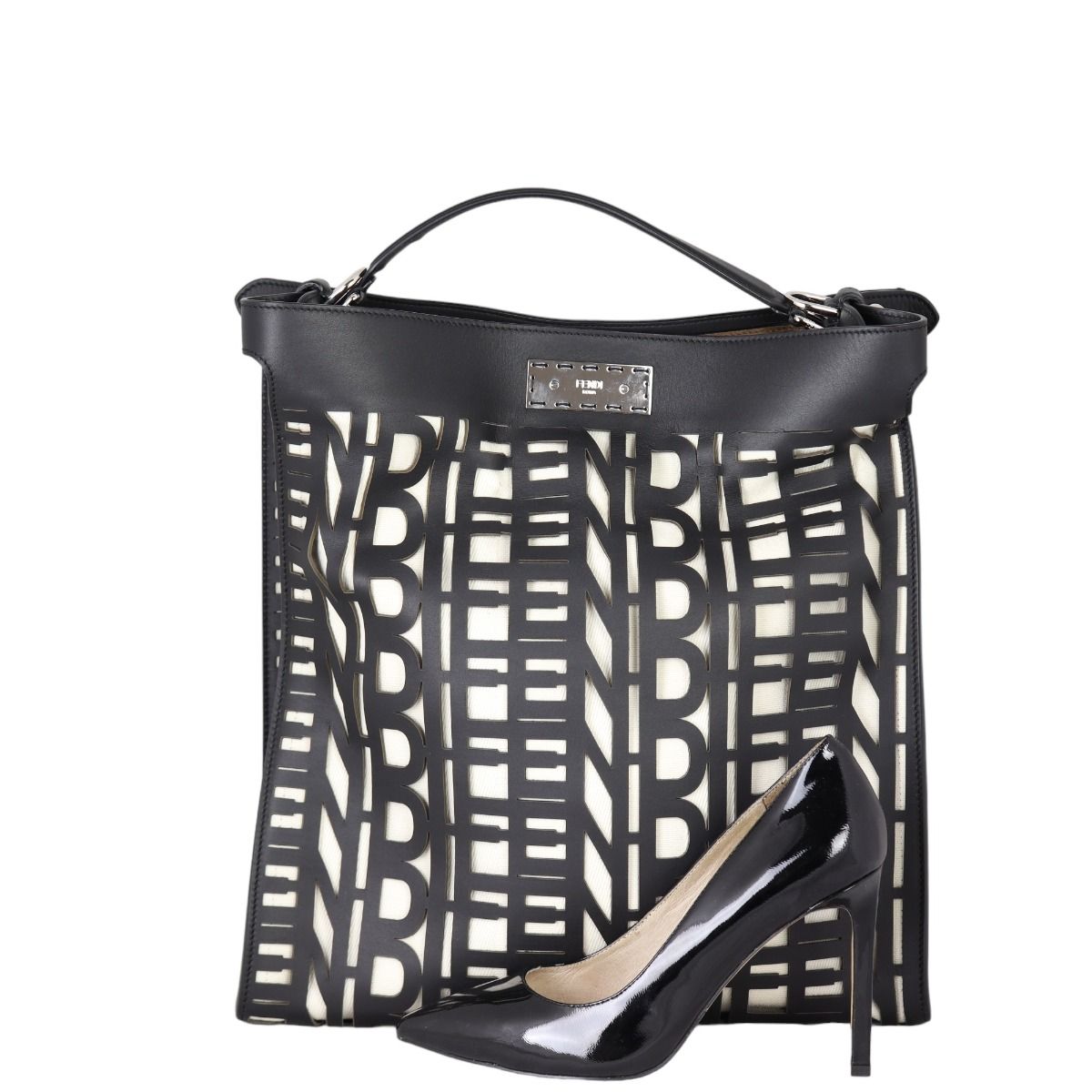 Fendi perforated tote shop