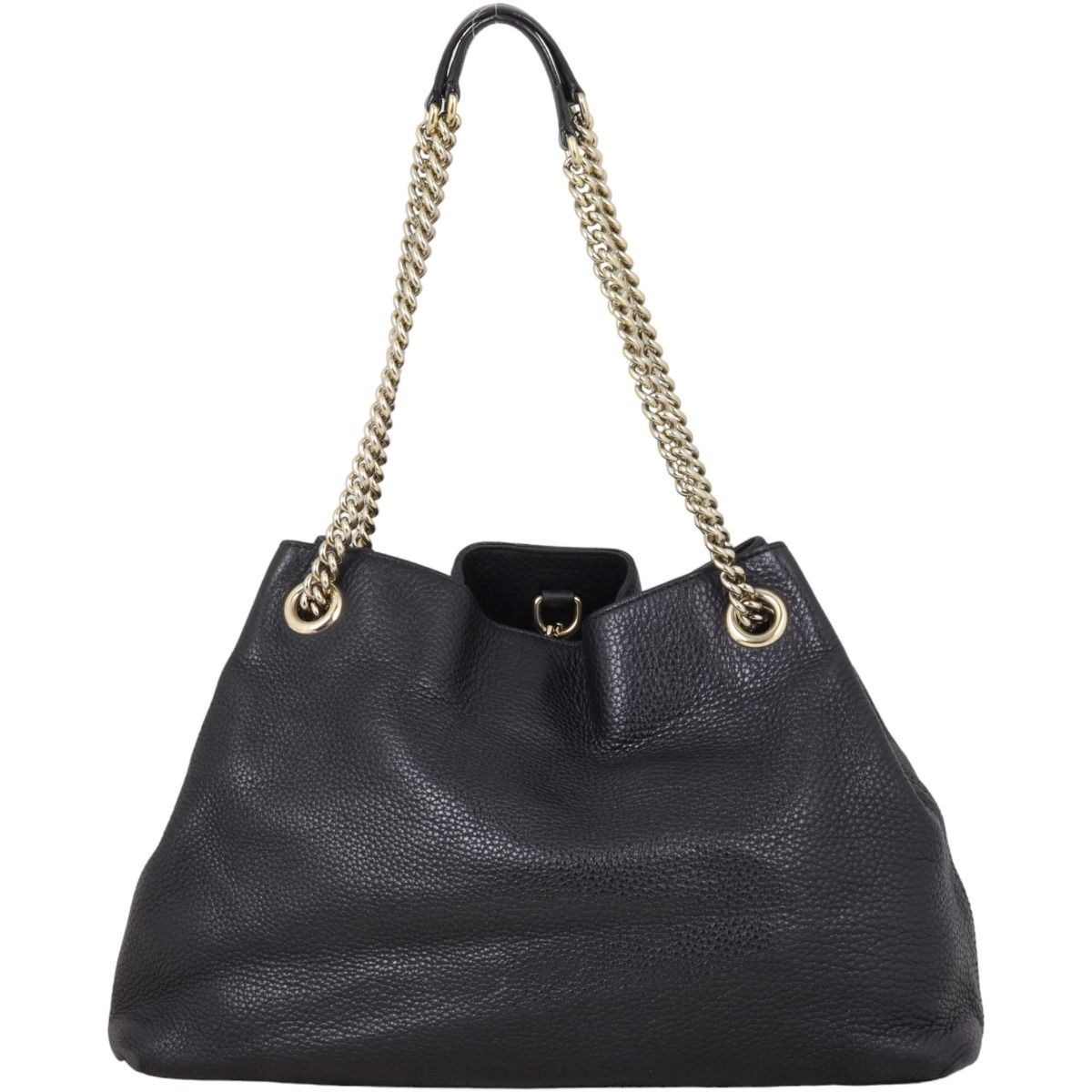 Gucci pebbled calfskin medium soho chain shoulder bag black outlet