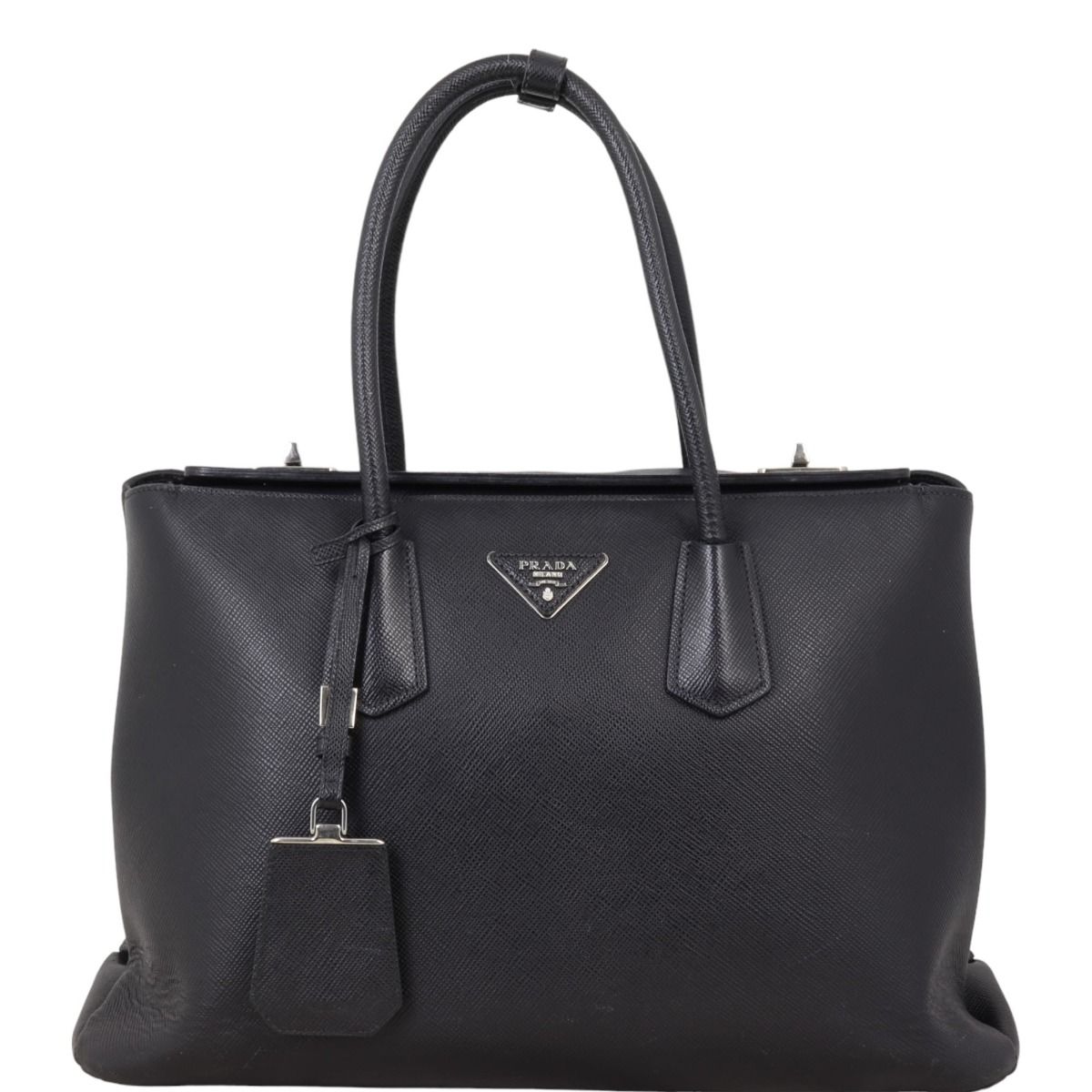 Prada Saffiano Cuir Twist Lock Tote
