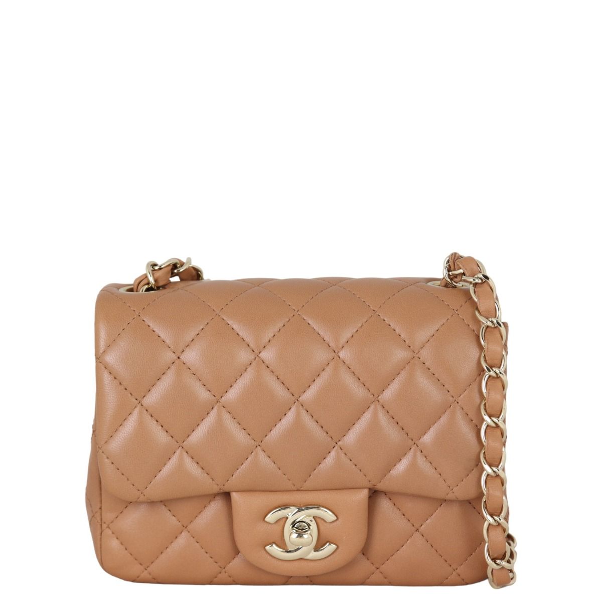 Chanel Classic Flap Mini Square Caramel