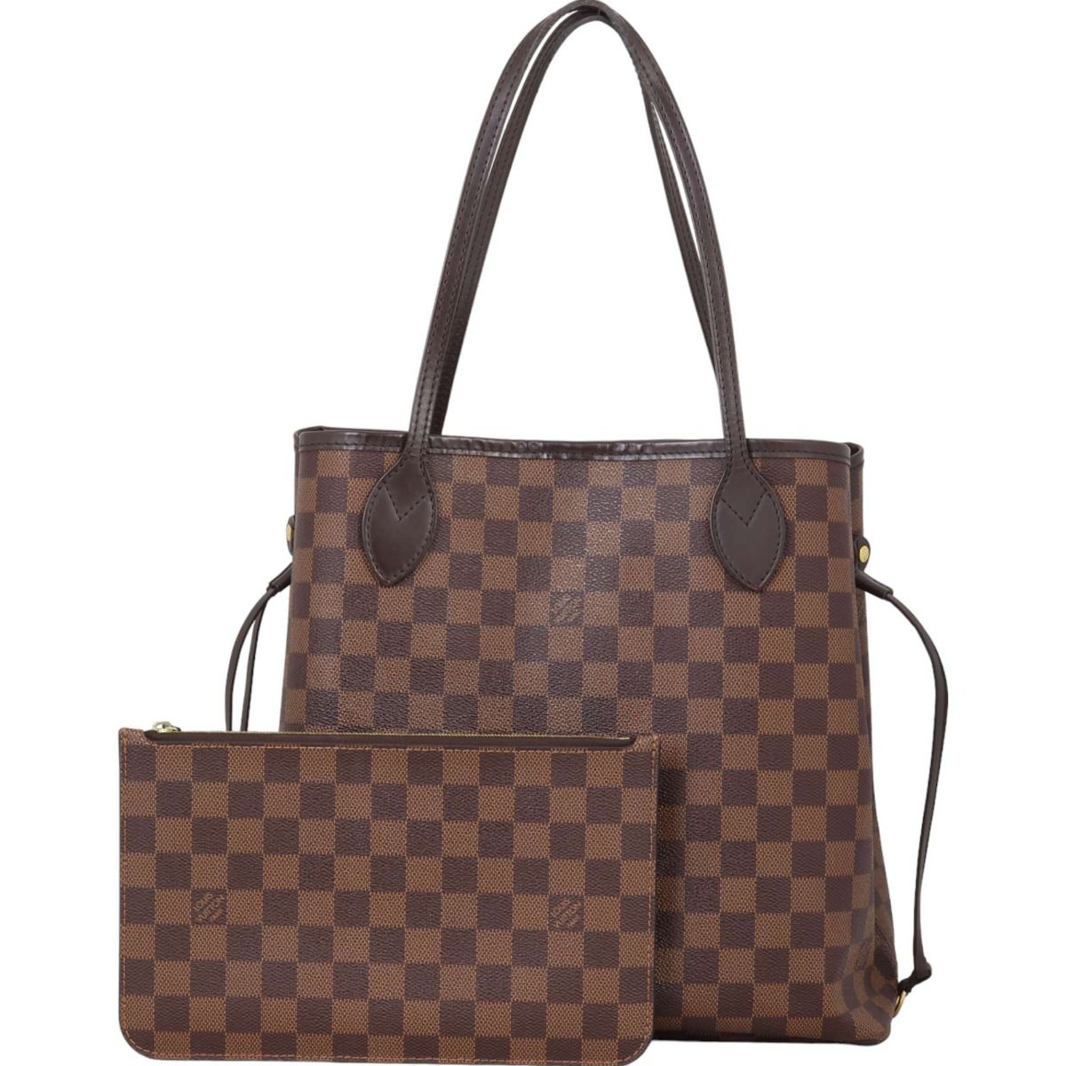 Lv checkered tote outlet