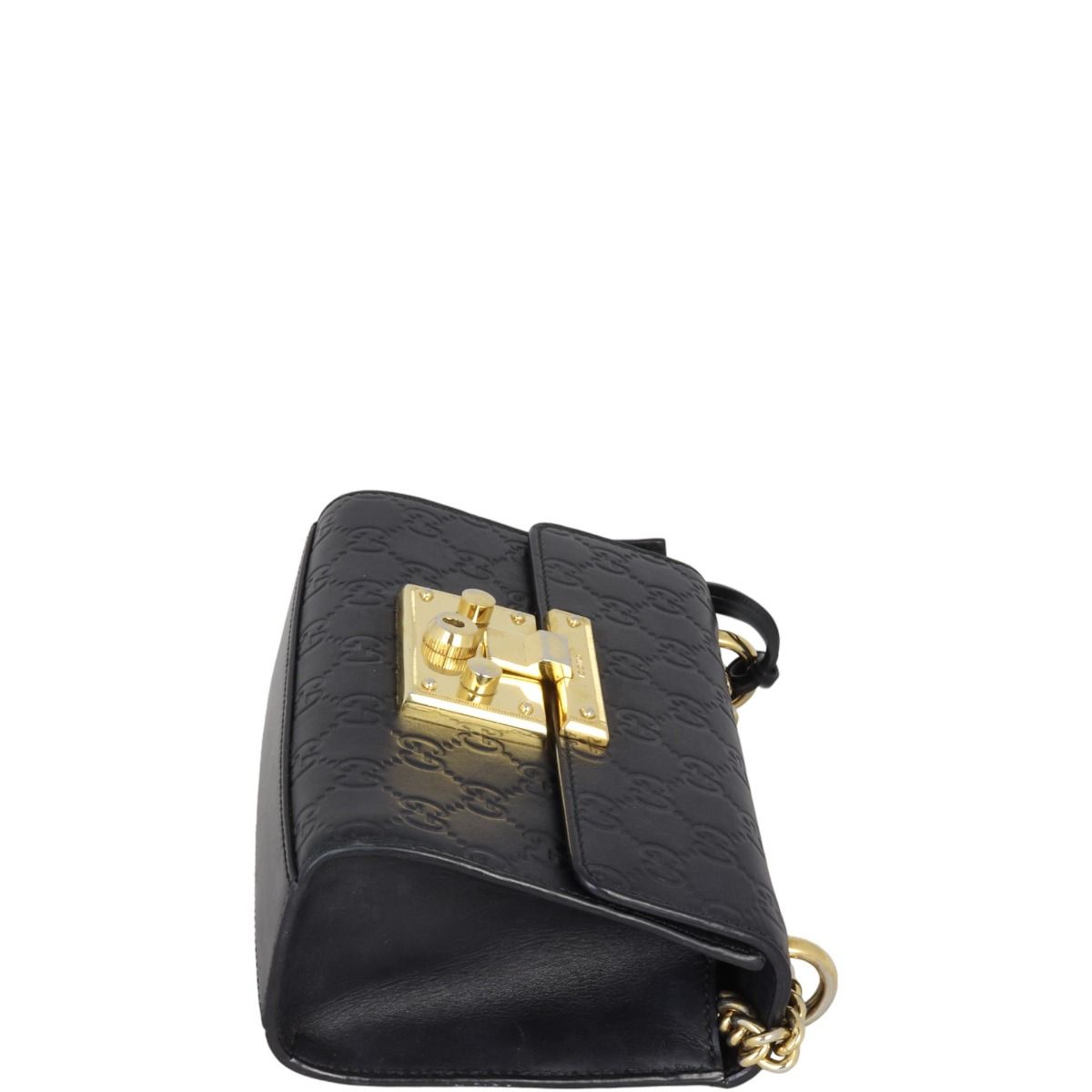 Padlock gucci signature hotsell leather shoulder bag