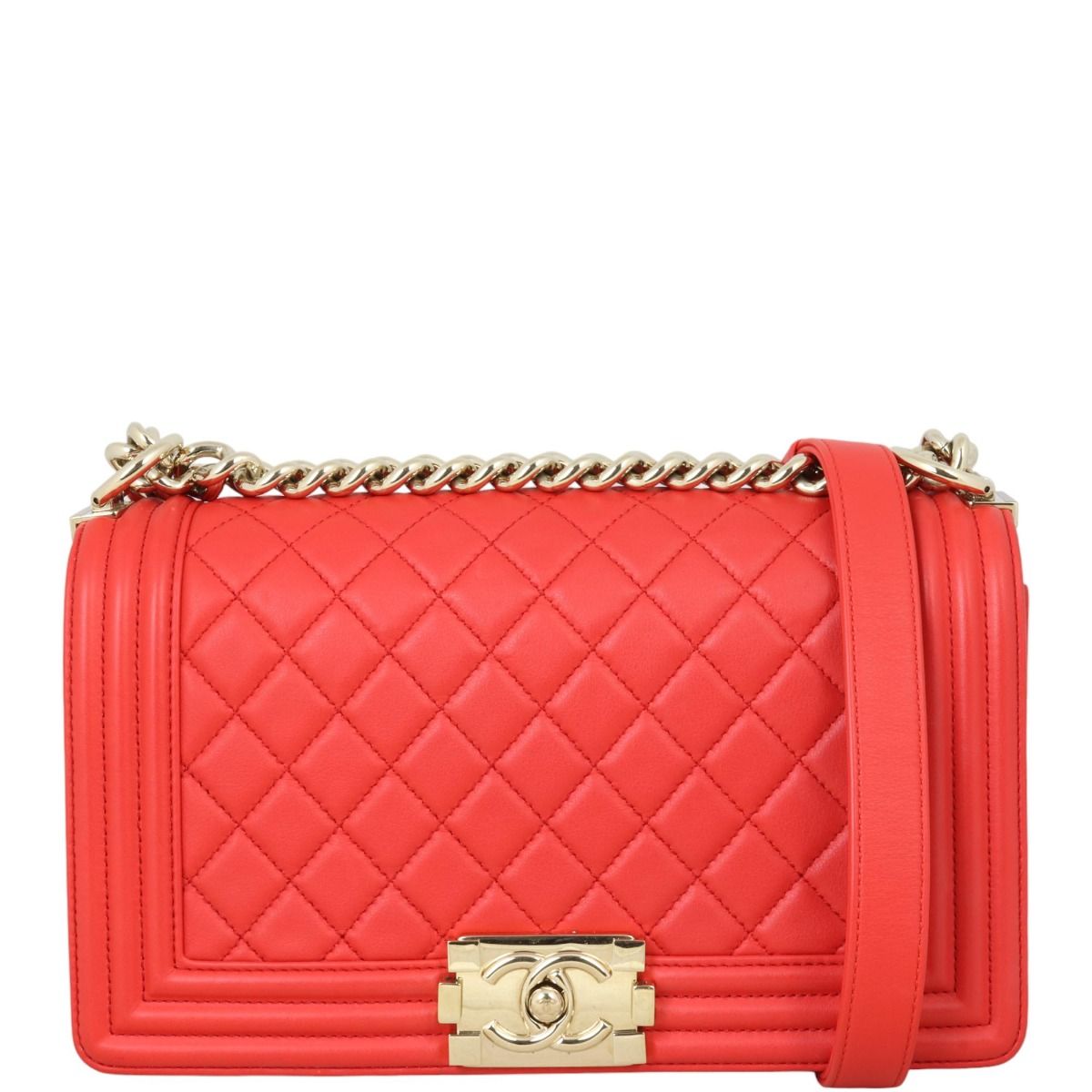 Chanel Boy Old Medium Red