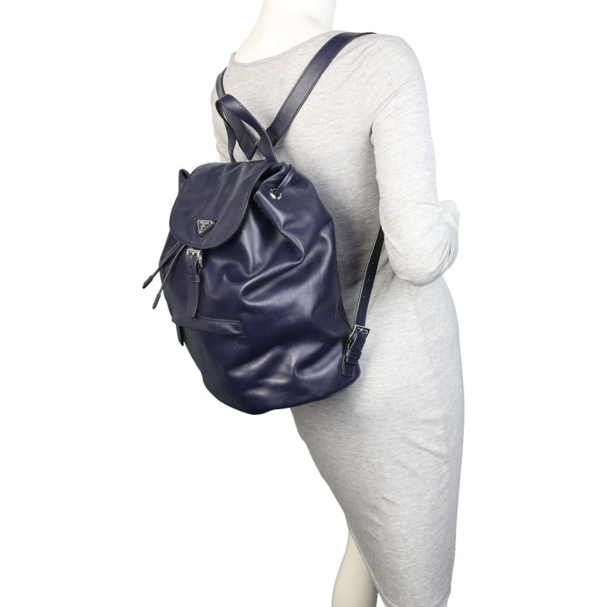 Prada leather backpack top